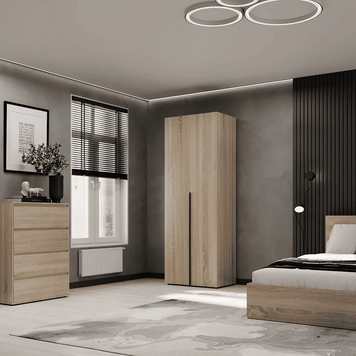 Шкаф для одежды двустворчатый Light 80x220x50 см Ліхт 220 фото