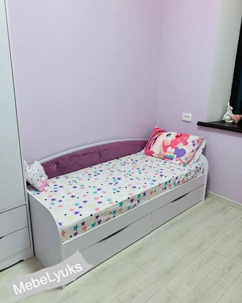 Дитяче  ліжко з  м'якою спинкою  " Дрімка"  80*190  Дрімка фото